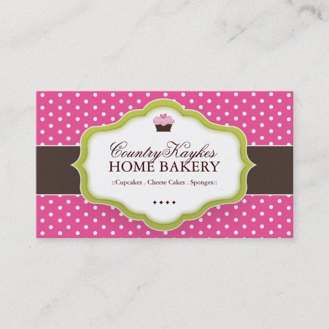 Whimsical Bakery Business Cards (Front)