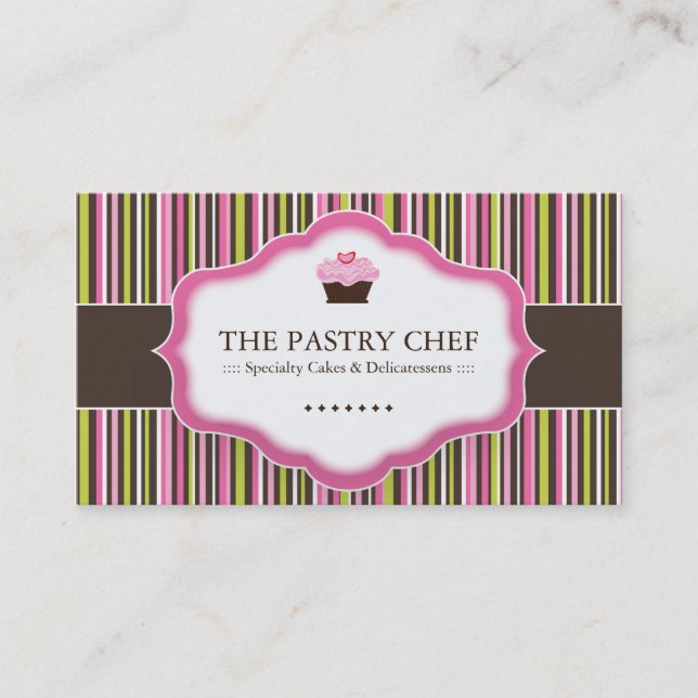 Whimsical Bakery Business Cards (Front)