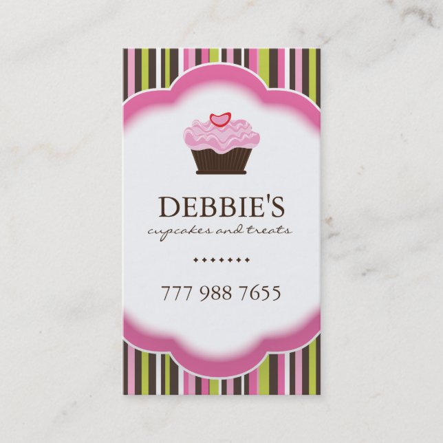 Whimsical Bakery Business Cards (Front)