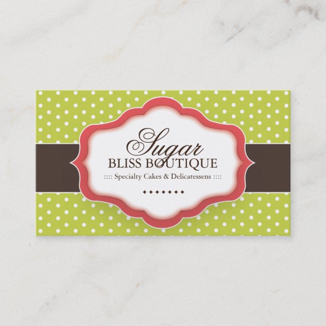 Whimsical Bakery Business Cards (Front)