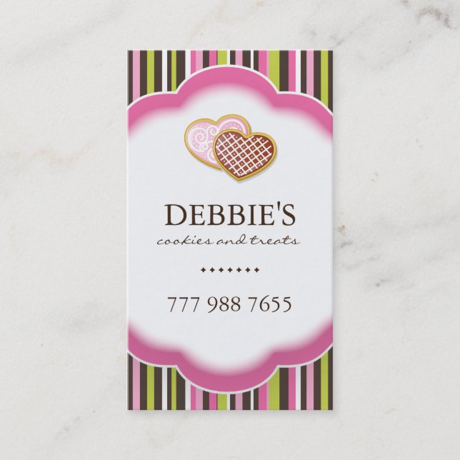 Whimsical Bakery Business Cards (Front)