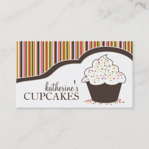 Whimsical Bakery Cupcake Business Cards
