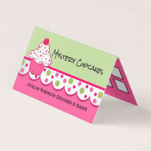 Whimsical Bakery Loyalty Folded Business Card