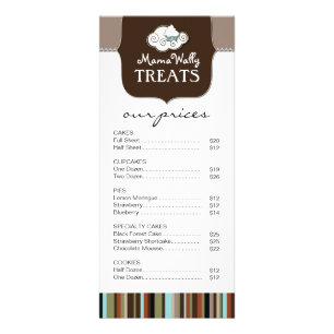 Whimsical Bakery Rack Card