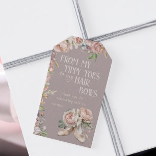 Whimsical Ballerina Dance Birthday Gift Tags