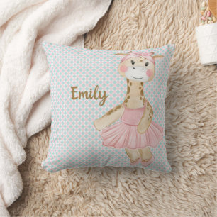 Whimsical Ballerina Giraffe Cushion