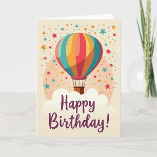 Whimsical Balloon Star Card