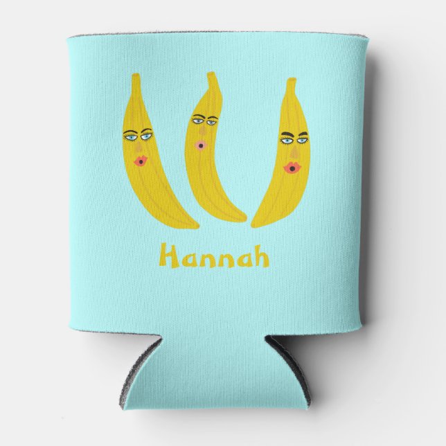 Whimsical Banana Trio CUSTOMIZE IT Can Cooler (Front)