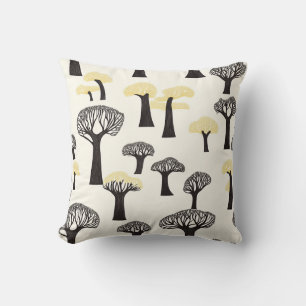 Whimsical Baobab Tree Pattern Cushion