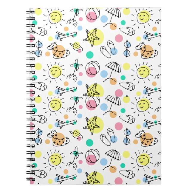 Whimsical Beach Day Notebook (Front)