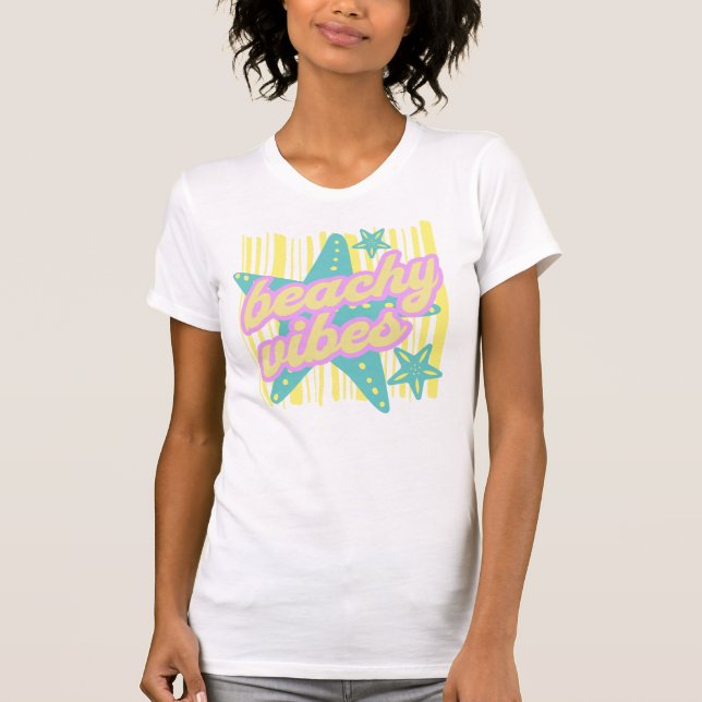 Whimsical Beach Seashells T-Shirt (Front)