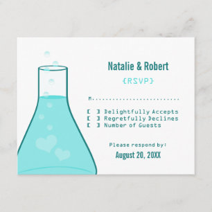 Whimsical Beaker Response Card, Aqua