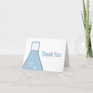 Whimsical Beaker Thank You Card, Blue Card