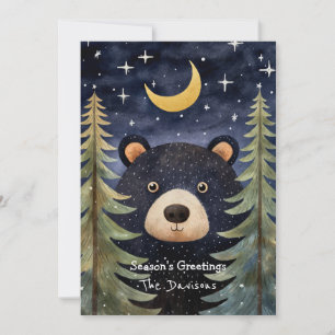 Whimsical Bear Holiday Card