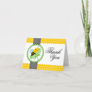 Whimsical Bee Baby Shower Thank You Card