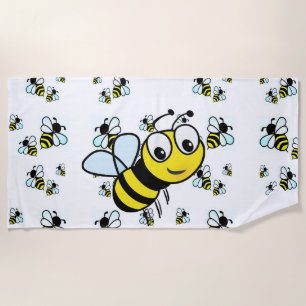 Whimsical Bee Beach Towel