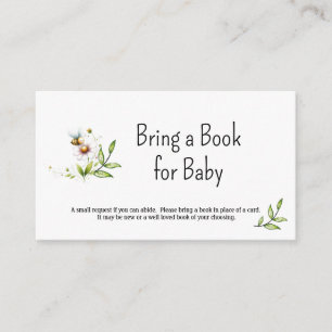 Whimsical Bee Books for Baby Enclosure Card