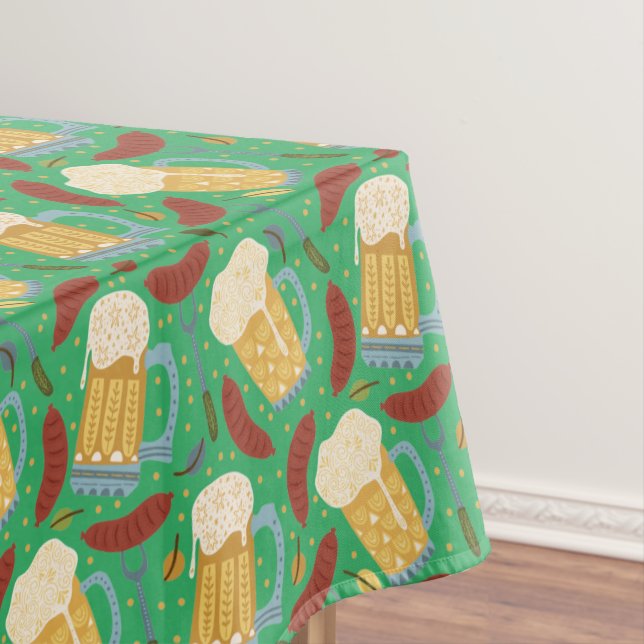 Whimsical Beers & Brats   Tablecloth (In Situ)