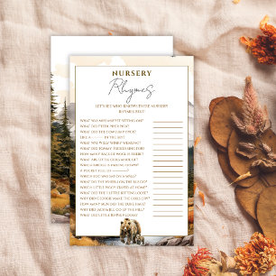 Whimsical Beige Nursery Rhymes Baby Shower Game