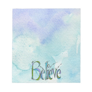 Whimsical Believe Hand-Lettering Notepad