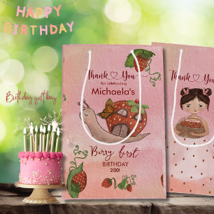 Whimsical Berry First Favor Bag - Snail & Girl