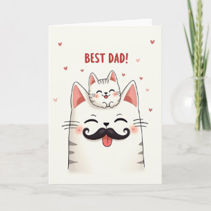 Whimsical Best Dad Illustration Card
