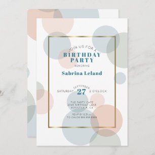 Whimsical Big Confetti Birthday Party Invitation