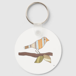 Whimsical Bird Art Keychain-Erin Brie Art Keychain