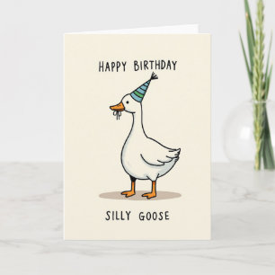 Whimsical Bird Birthday Wish Card