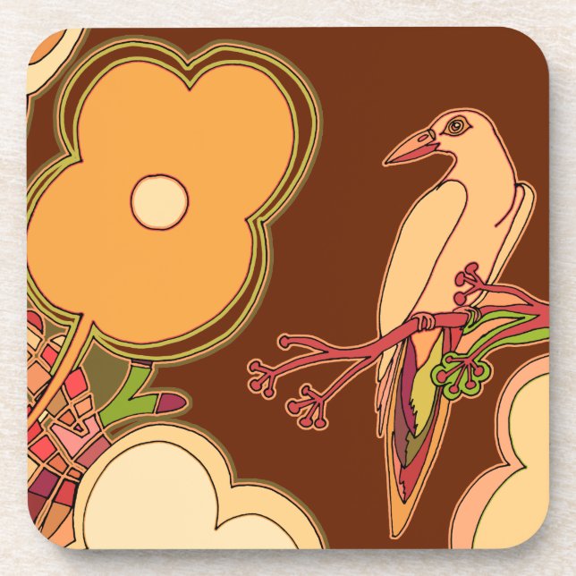 Whimsical Birds Coaster (Front)
