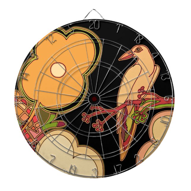 Whimsical Birds Dartboard (Front)
