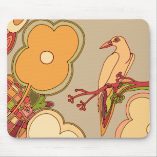 Whimsical Birds Mouse Pad