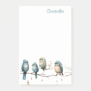 Whimsical Birds on Branches Timeless Elegance Post-it Notes