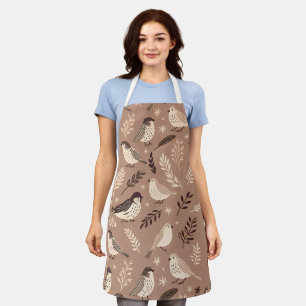 Whimsical Birds Pattern Apron