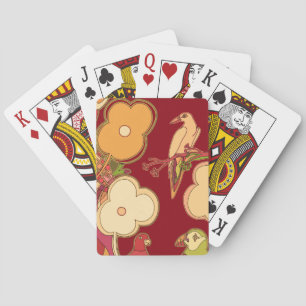 Whimsical Birds Playing Cards