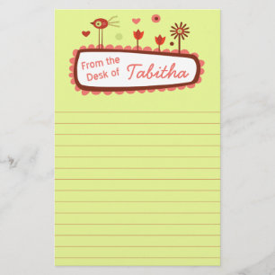 Whimsical Birds Stationery