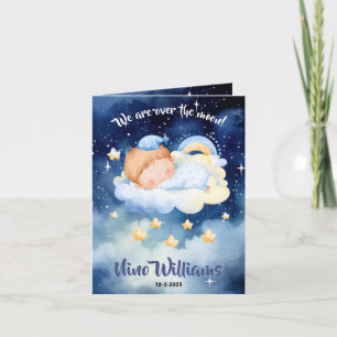 Whimsical birth announcement boy- Cloud Baby boy