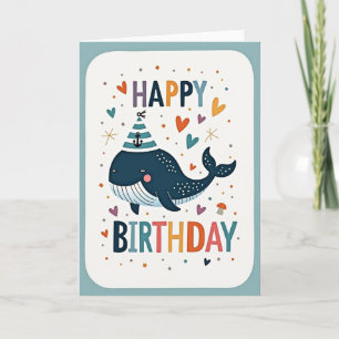 Whimsical Birthday Aquatic Card