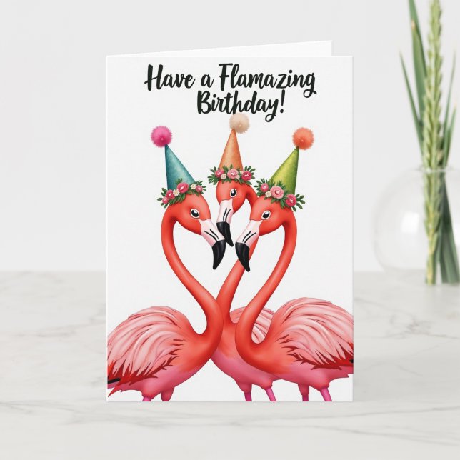 Whimsical Birthday Avian Card (Front)