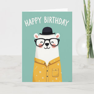 Whimsical Birthday Bear Card
