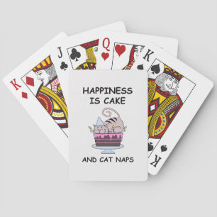 Whimsical Birthday Cat Playing Cards