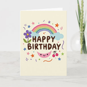 Whimsical Birthday Cloud Card