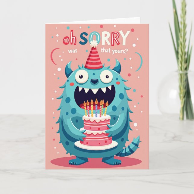 Whimsical Birthday Creature Card (Front)