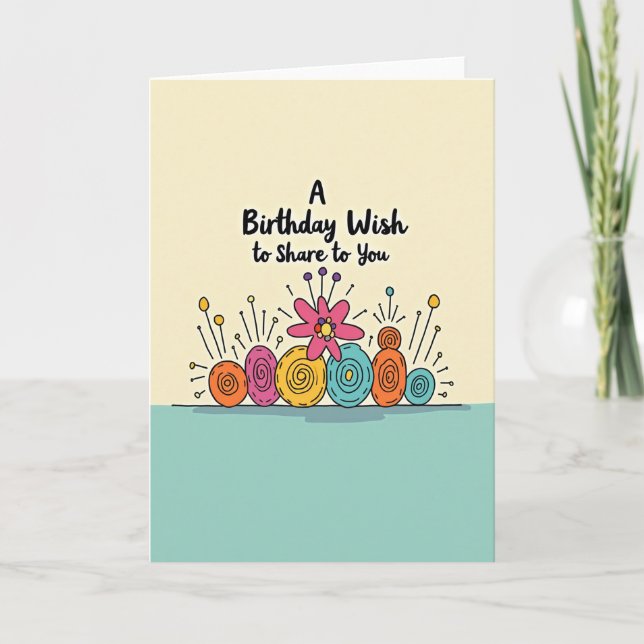 Whimsical Birthday Doodle Card (Front)