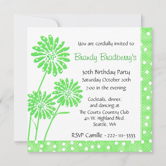 Whimsical Birthday Invitation (Front)