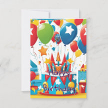 Whimsical Birthday Invitation for Boys 