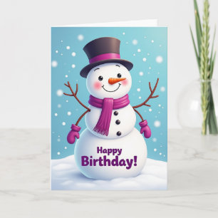 Whimsical Birthday Winter Card