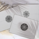 Whimsical Black and White Flourish Sticker<br><div class="desc">Celebrate your special day with a touch of elegance and sophistication with our unique and artfully designed wedding invitation set. Featuring a pristine white background adorned with a mesmerizing black rotational symmetry pattern of swashes and dots making up a flowery pattern, this invitation beautifully captures the essence of timeless romance...</div>