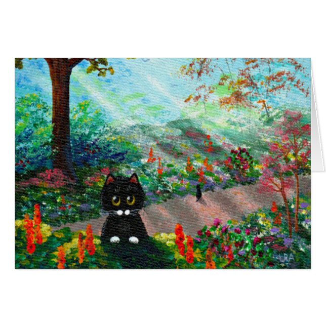 Whimsical Black Cat Creationarts (Front Horizontal)