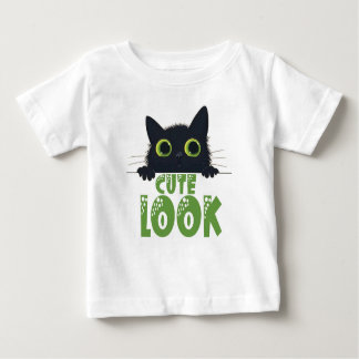 "Whimsical Black Cat Kids' T-Shirt – Purrfectly Cu